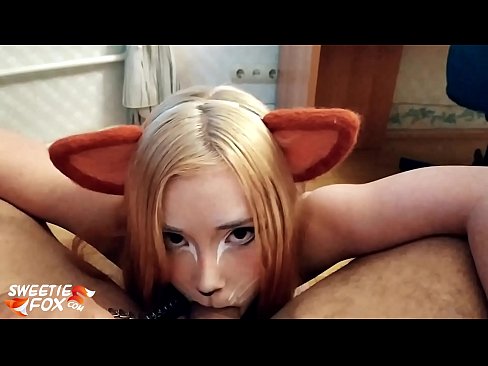 ❤️ Kitsune s'empassa la polla i es corre a la boca ❌ Vídeo de sexe a nosaltres ☑